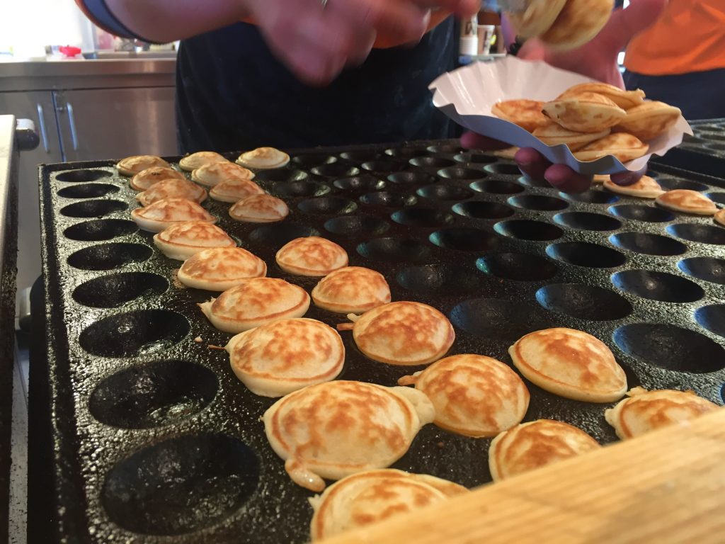 Dutch food poffertjes