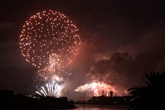 Celebrating New Years in Syndey Harbour Bridge