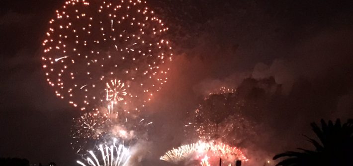 Celebrating New Years in Syndey Harbour Bridge